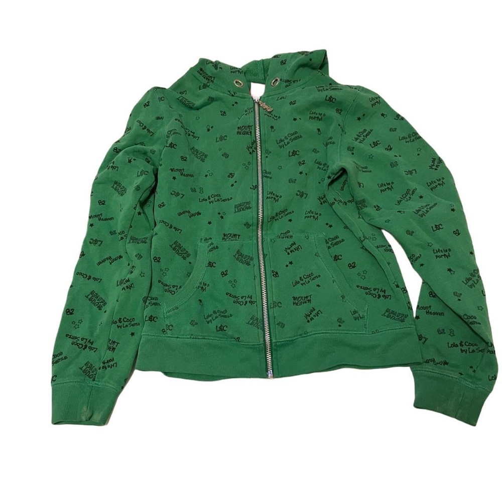 lolo& coco green la senza hoodie size small